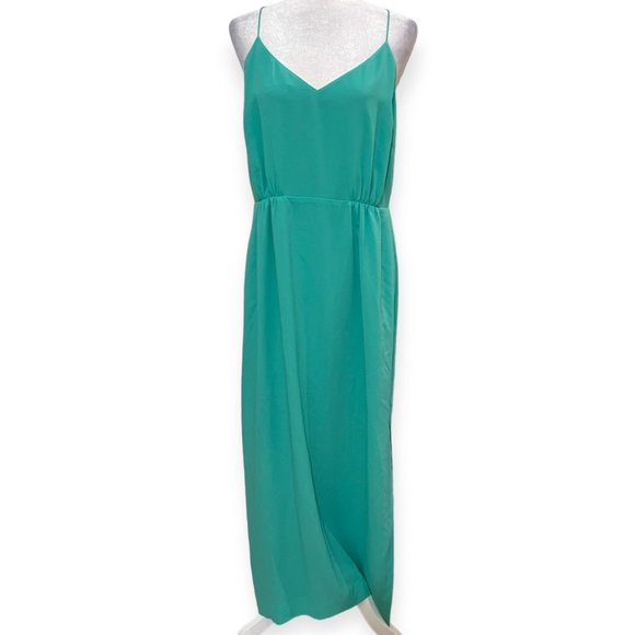 J. Crew Women's Maxi Dress Turquoise Size 12 Sleeveless Cocktail Dress - Picture 1 of 9